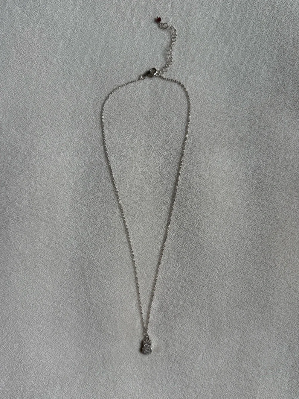 Sterling silver owl pendant necklace